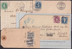 1884-1908, Stehende Helvetia (Briefe-Sammlung mit 71 Frankaturen), ...