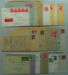 1920-1950, BAHNPOST-Sammlung von 25 Briefen, teils gesuchte Stempel ! ...