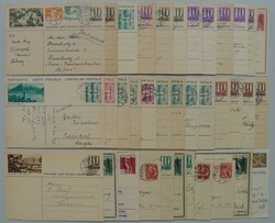 1923-1957, 36 Karten Abstempelungen aus dem Kt.Zürich! Entwertungen ...