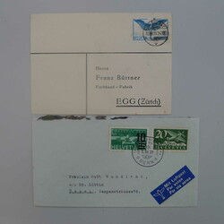 1936-1975, 32 Frankaturen "FLUGPOST", interessanter "Mix".