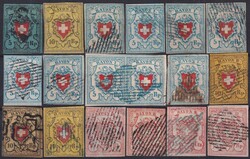 1850-1954, 52 Rayonmarken (Durheim-Ausgaben) mit diversen besseren ...