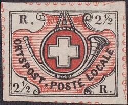 WINTERTHUR, Nr.12 (ungebraucht, ohne Gummi) sehr gut geschnitten, ...