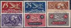 1923, F3-F9 (ohne F4) mit idealen Vollstempeln von LAUSANNE, Kat: 300 ...