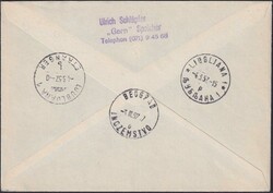 1957, Rep.JUGOSLAVIA, Nr.328-331 (BERNA) nach Ljubljana, Kat: 120.-+ ...