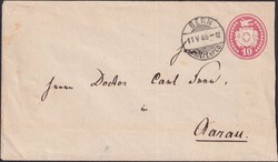 BERN: Petschafts-Privat-Absender-Stempel rückseitig auf ...