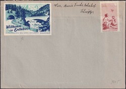 LUZERN: Entlebuch 1958, blaue Vignette mit Vorläufer JI und ...