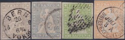 1854-1863, 12 Strubel, Kat: 3'200.- diverse bessere Werte: 21G mit ...