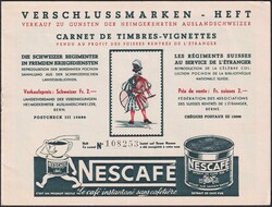SCHOKOLADE: Cailler +Nestlé (Nescafé) Vignetten-Heft zu 20 Marken, ...