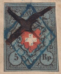 CHUR 1850 (9.NOV) nach SCHAFIGG, 15II.c (Type 5) mit attraktiver ...