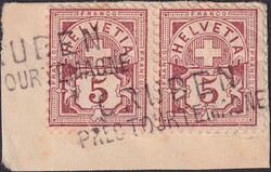 GRUBEN (pres Tourtemagne) VS, gesuchter Stabstempel auf Ziffernmuster ...