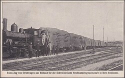 BERN 1915, Extra-Zug mit Stohwagen aus Holland nach Malters, mit Nr ...