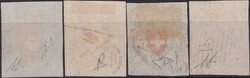 1850-1854, 4 fehlerfreie Rayon-Marken 15II-Nr.20, Rayon I ...