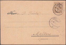 PRATTELN (BL) 1893, Zichorienfabrik (Kaffee) Werbe-Zudruck-Karte von ...