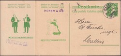 LUZERN 1910, 5 Karten mit diversen grünen Zudrucken: HOFER & Cie ...