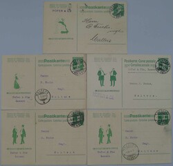 LUZERN 1910, 5 Karten mit diversen grünen Zudrucken: HOFER & Cie ...