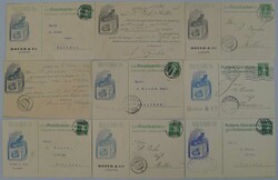 LUZERN 1906-1905, HOFER &amp;Cie, 9 Karten mit unterschiedlichen ...