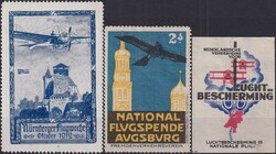 1924-1930, Flugpost-Vignetten (9x) ungebraucht/ meist ** postfrisch, ...