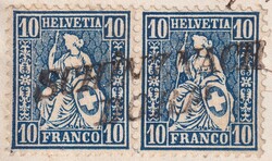 SCHINZNACH DORF nach Oberflachs mit Nr.31 im Paar. Fehlerfreie ...