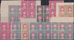 Telegraphenmarken (Viererblöcke) meist ** postfrische Ausgaben, ...