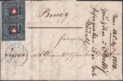 BERN 1850 (14.OKT) nach BRUGG, T.7+8 in Paar-Einheit (Rayon I, ...