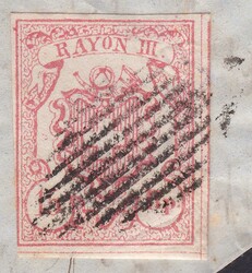 BASEL 1854 (29.AUG) nach GLARUS, Nr.20 T.1 UR-II mit meist ...