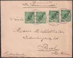 1901, Reichspost mit CHINA-Aufdruck nach BIEL, rückseitig mit SIEGEL ...