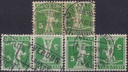 K3+K7II+K7III, 5c+5c (grün) alle Varianen. Sehr sauber abgestempelt: ...