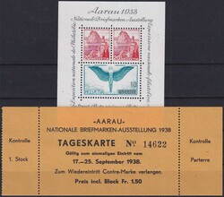 1938, W11 ** (postfrisch) mit Abklatsch rückseitig ...
