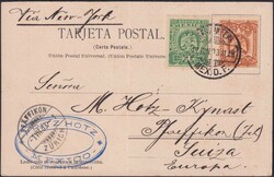 MEXIKO 1903, Karte nach Pfäffikon (Suiza), Fritz Hotz, sehr sauber ...