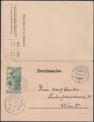 OBWALDEN, SARNEN 1900 (11.JULI) nach Wien, 77A mit sauberem ...