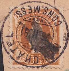 NEUCHÂTEL 1891 (26.FEB) nach Brüssel (Belgien) 72A (gesuchte ...