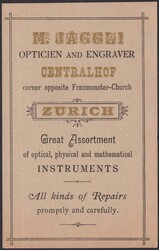 ZÜRICH, Hotel "CENTRALHOF" um 1900, beidseitig illustrierte Karte ...