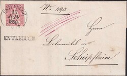 ENTLEBUCH 1859 (15.JUIN) nach Schüpfheim, 24D mit Zierkreis-Stempel ...