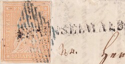 TRACHSELWALD 1855 nach Messen, 25B (25B1) mit überrandigem Schnitt, ...