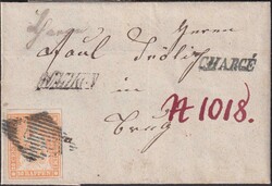 RÜMIKON (AG) nach Brugg, breitrandige 25B mit oberem Bogenrand auf ...