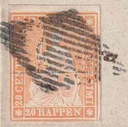 RÜMIKON (AG) nach Brugg, breitrandige 25B mit oberem Bogenrand auf ...