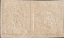 30c golden, 33.6.4 in Paar-Einheit ** postfrisch, mit Kontrollzeichen ...