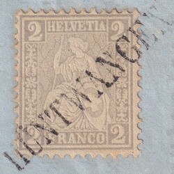 HÜNTWANGEN 1862 nach Kaiserstuhl, Drucksache (Forwarded aus Eichberg ...