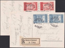 1924, FDC (Weltpostverein) Nr.167+168 (2x) unterschiedlicher Typen, ...