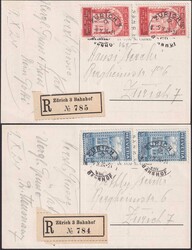 1924, FDC (Weltpostverein) Nr.167+168 (2x) unterschiedlicher Typen, ...