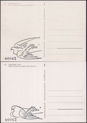 AUTOGRAMME von HANS ERNI 1995, Nr.880+881 auf Maximum-Karten mit ...