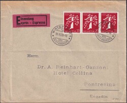1939-1940, 6 Briefe, interessante Frankaturen 1939 (LANDI-Zürich) ...