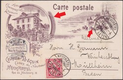 NEUCHÂTEL 1902, Weinbau CELESIN BEGUIN, attraktive Karte mit ...