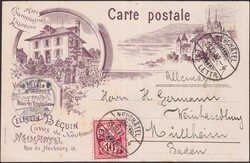 NEUCHÂTEL 1902, Weinbau CELESIN BEGUIN, attraktive Karte mit ...