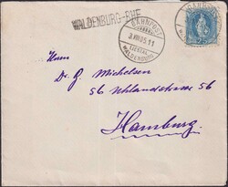 WALDENBURG-BHP (mit B'post-Stempel LIESTAL-Waldenburg!) 73E vom 3.AUG ...