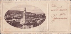 ST.GALLEN 1912, Nr.125III im Paar auf attraktiver "Mini-Karte" nach ...