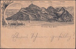 LUZERN, VITZNAU (Rigi-Bahn) 1892 (5.Okt), mit 10Rp. ...