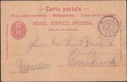LUZERN, VITZNAU (Rigi-Bahn) 1892 (5.Okt), mit 10Rp. ...