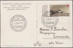 LUZERN, 100 Jahre Schweizer Eisenbahnen "Spanische Brötli-Bahn" mit ...