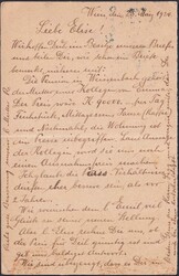 1924 (26.März), 25c-Antwortkarte von WIEN nach Schaffhausen, mittig ...